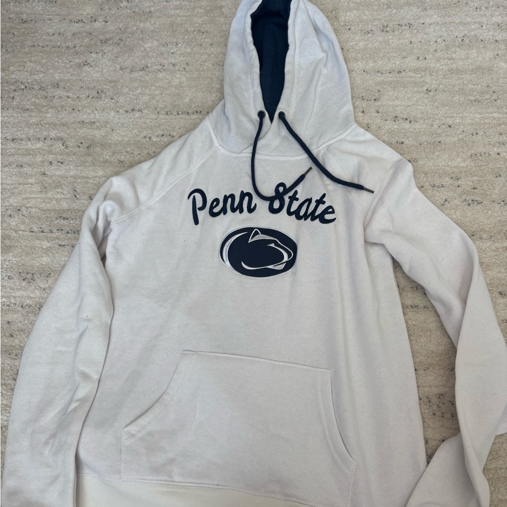 Colosseum White and Navy Hoodie